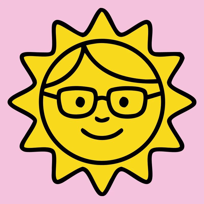 Lachende Sonne Brille Comic