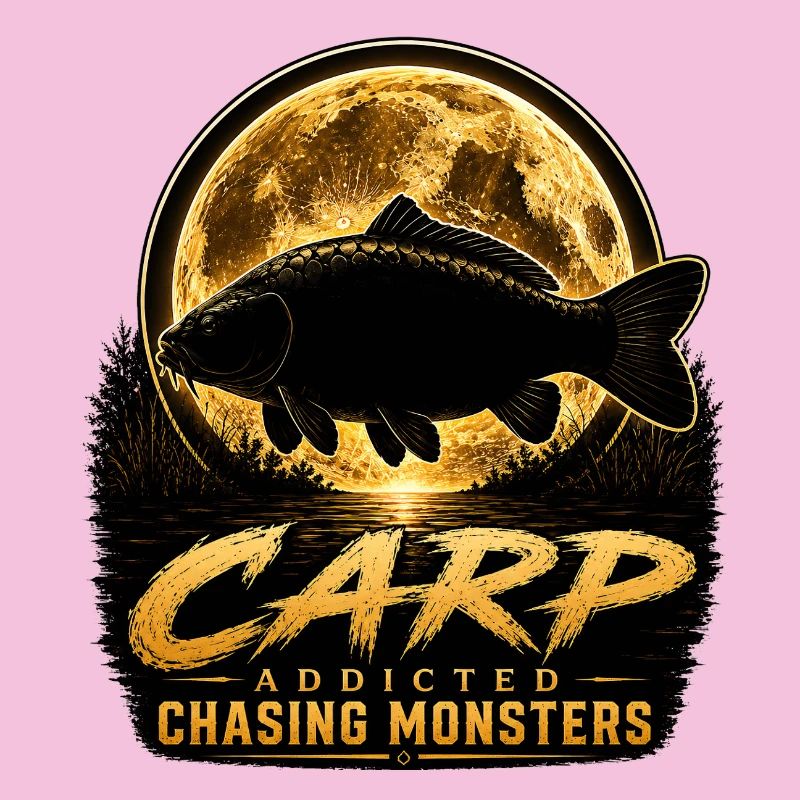 Mitternachtskarpfen-süchtiges Monsterfischen-Design