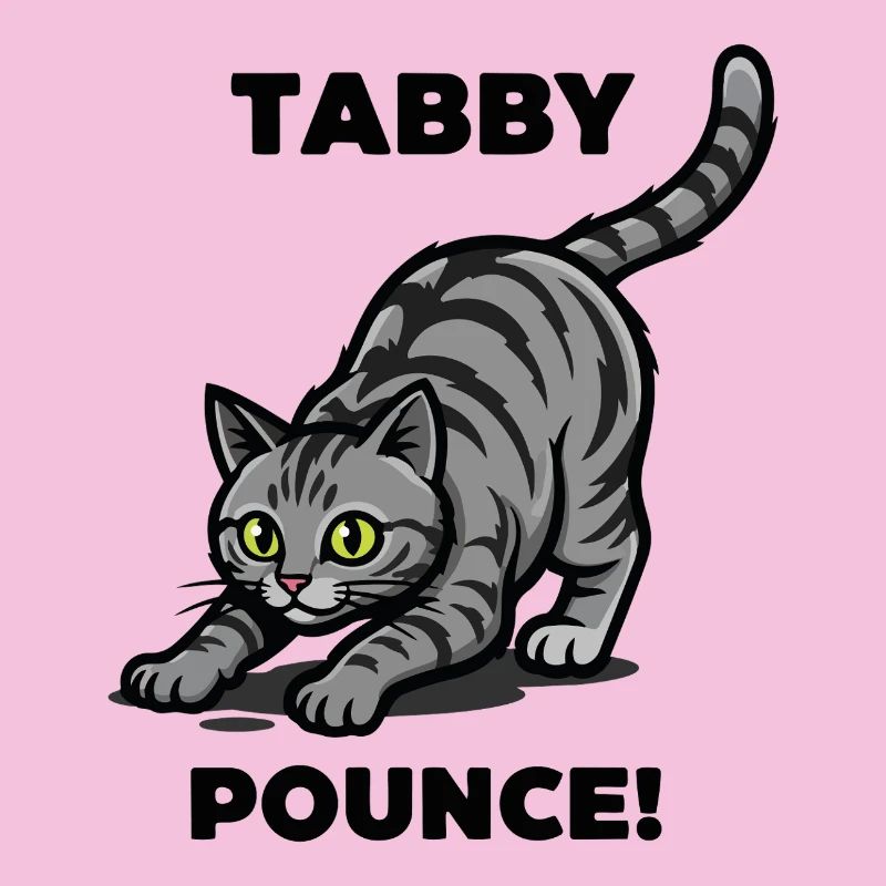 Tigerkatze Tabby springt Katzenjagd