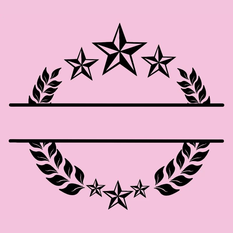 Laurel wreath monogram star