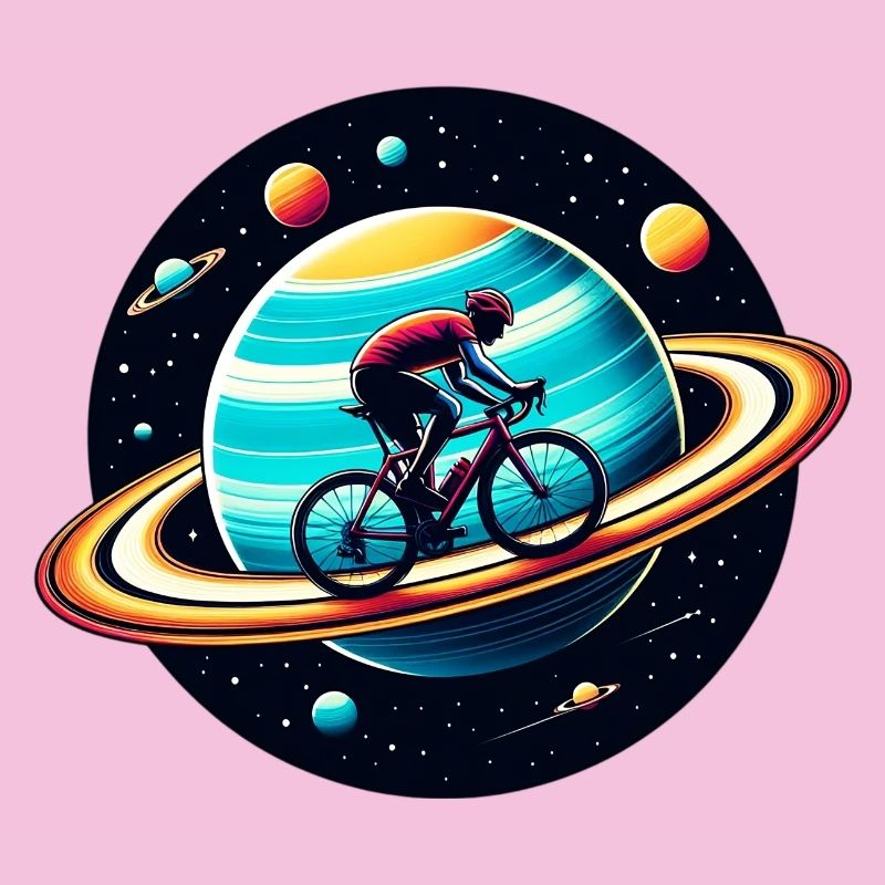 Cyclist on Saturn