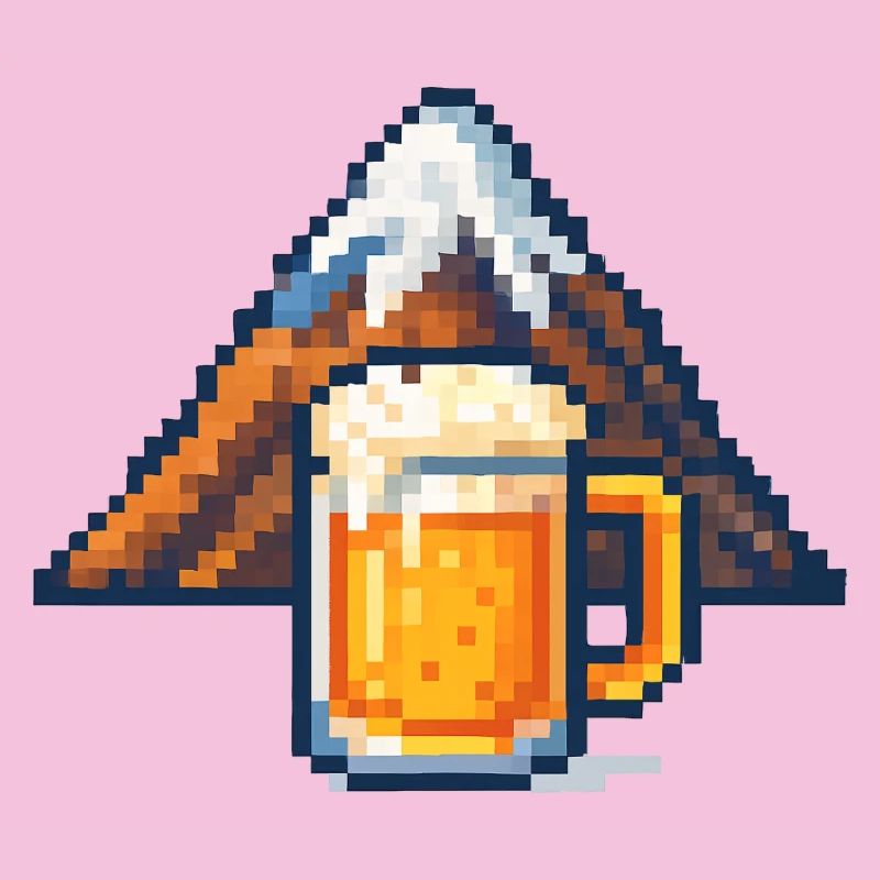 Pixel Berg und Bier