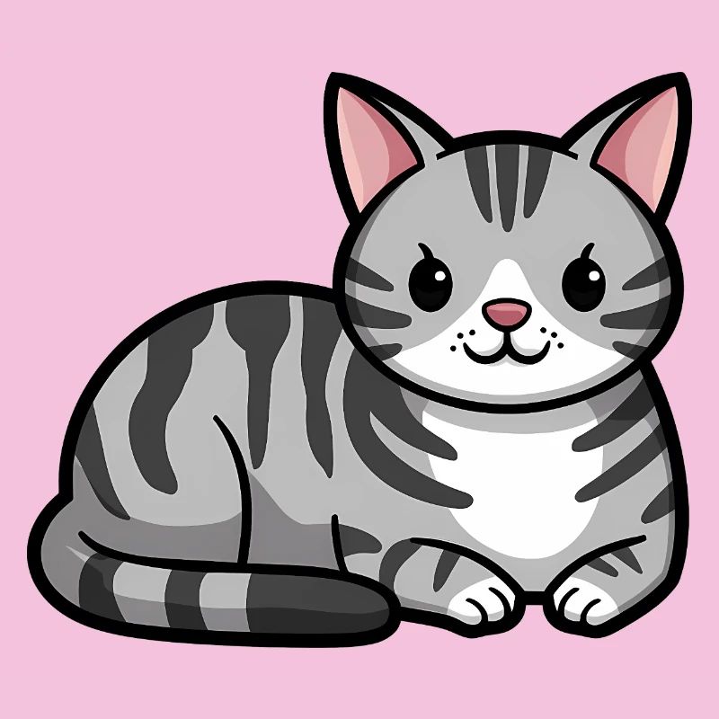 Grau getigerte Katze