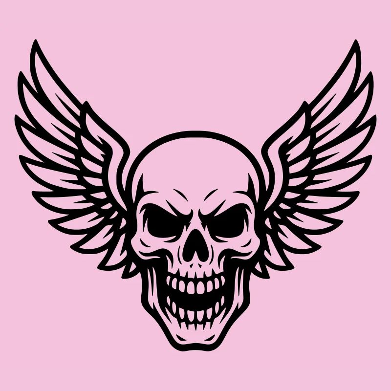 Skull with wings