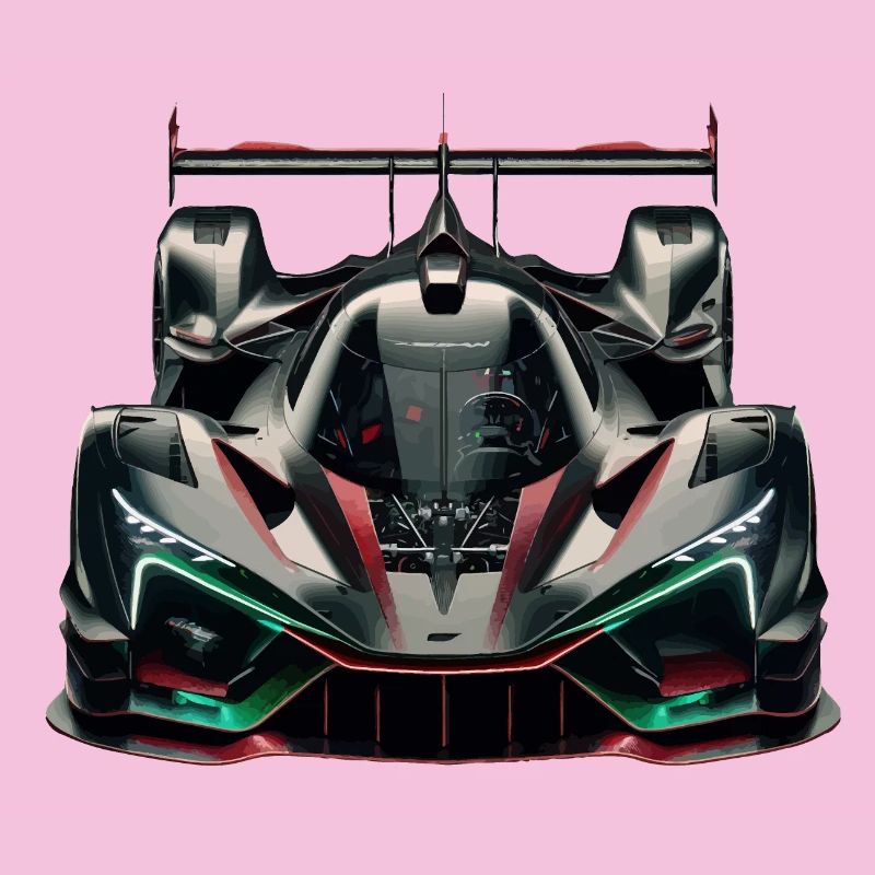 Extrem leistungsstarker, futuristischer, ultramoderner Rennwagen