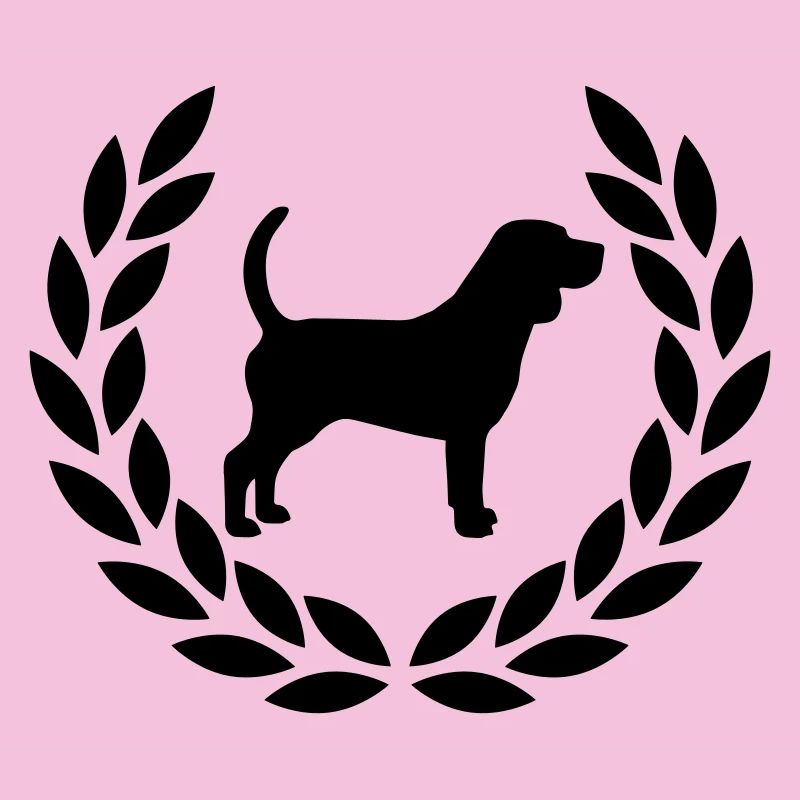 Beagle with laurel wreath