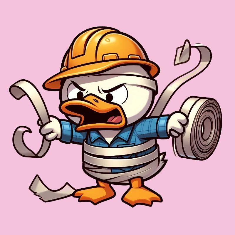 Ducks Construction Worker: Humor in Construction Site Style