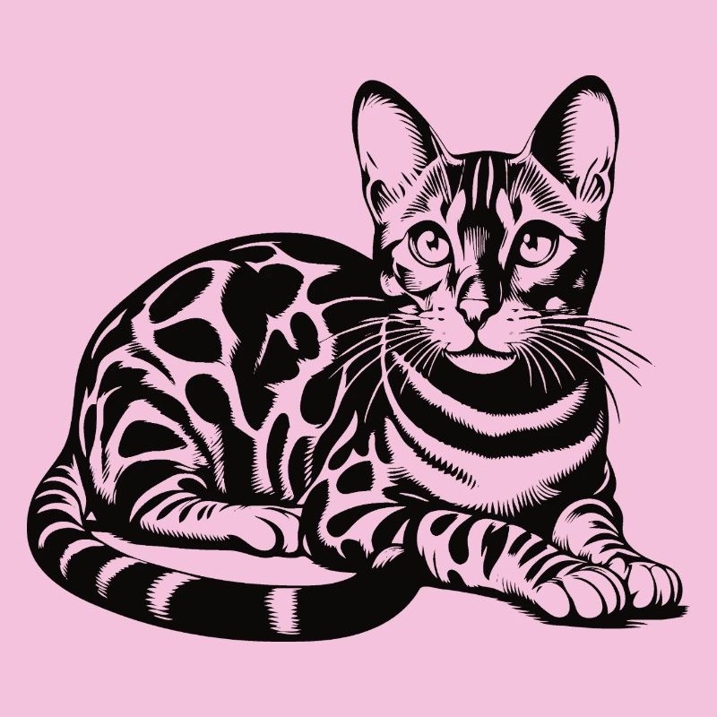 Conception de chat Bengal - sauvage, belle et unique