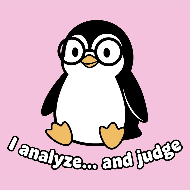 Pinguin Denker mit Brille