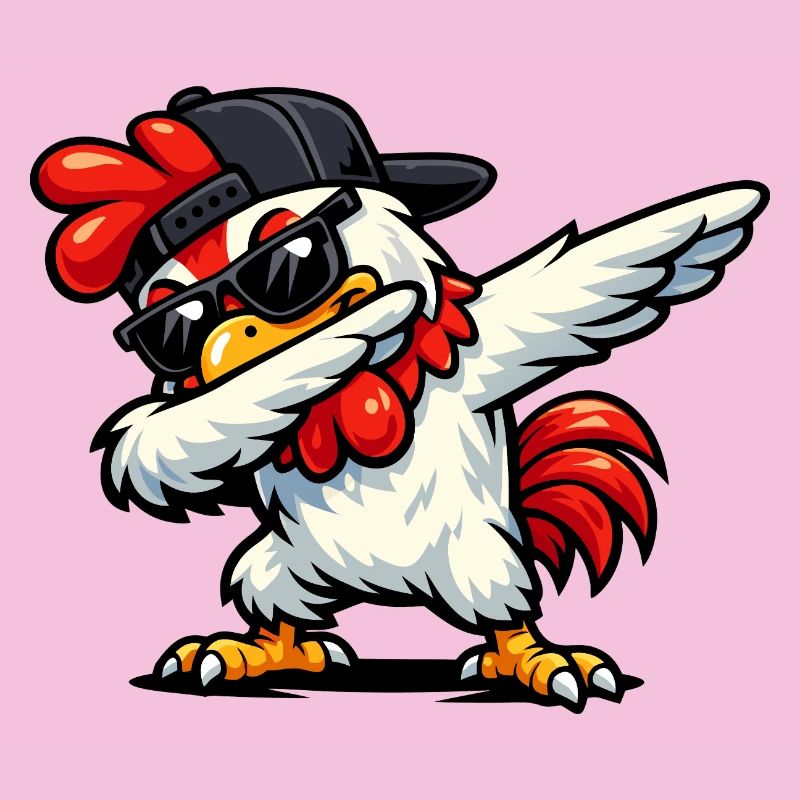 Dabbing Rooster
