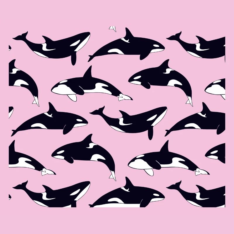 Schwarzweiße Orca Mustermuster
