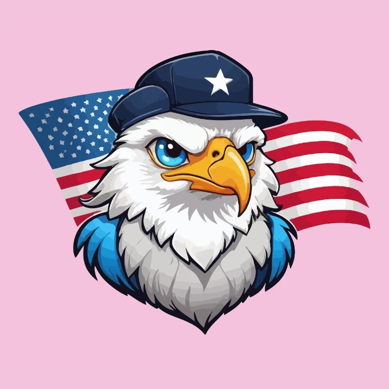 USA Eagle with aviator cap