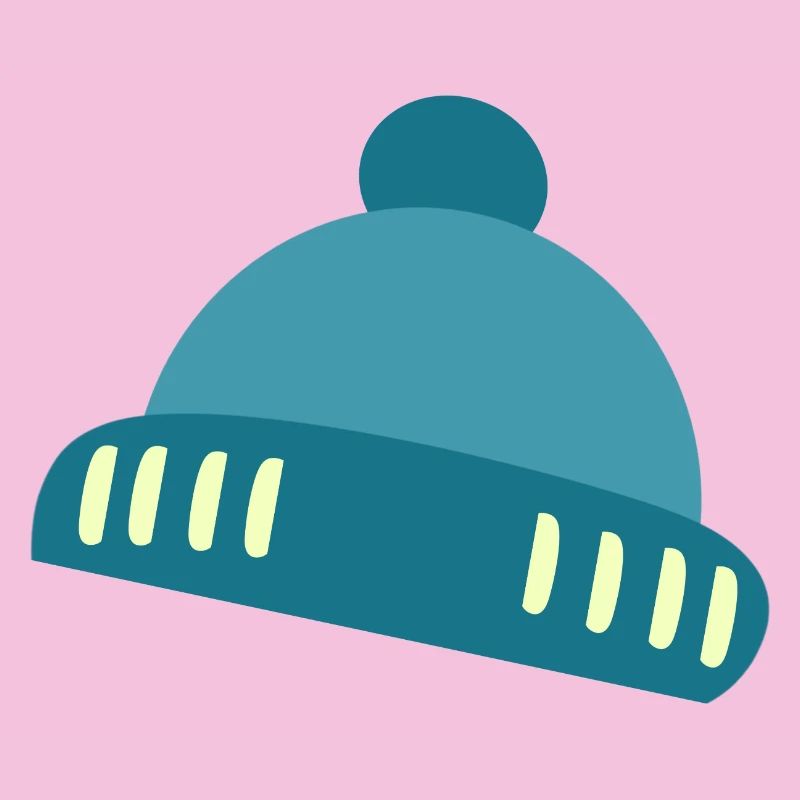 Beanie Blue Accent Pattern