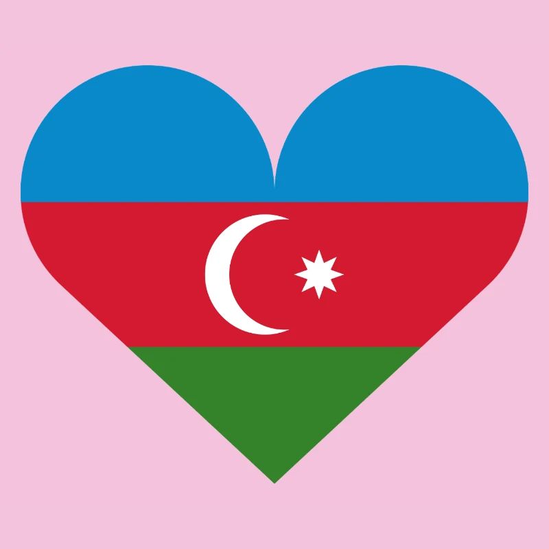 Herzflagge Aserbaidschans