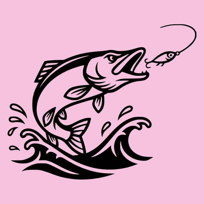 Pike Predator Black Outline