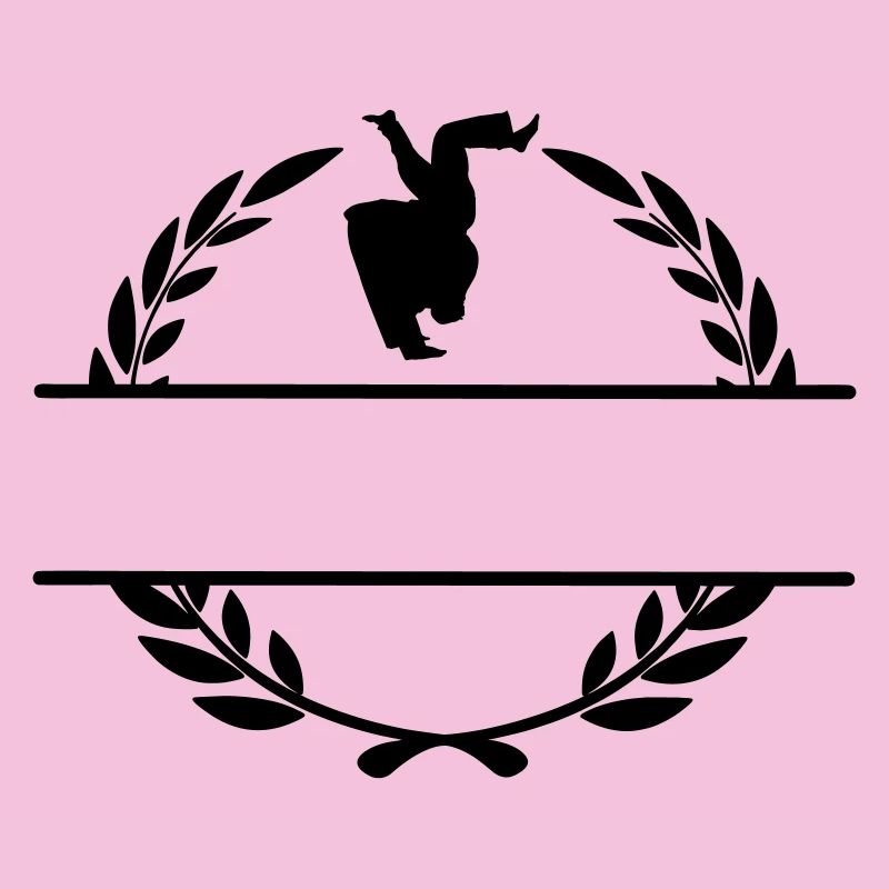 Judo throw in laurel wreath