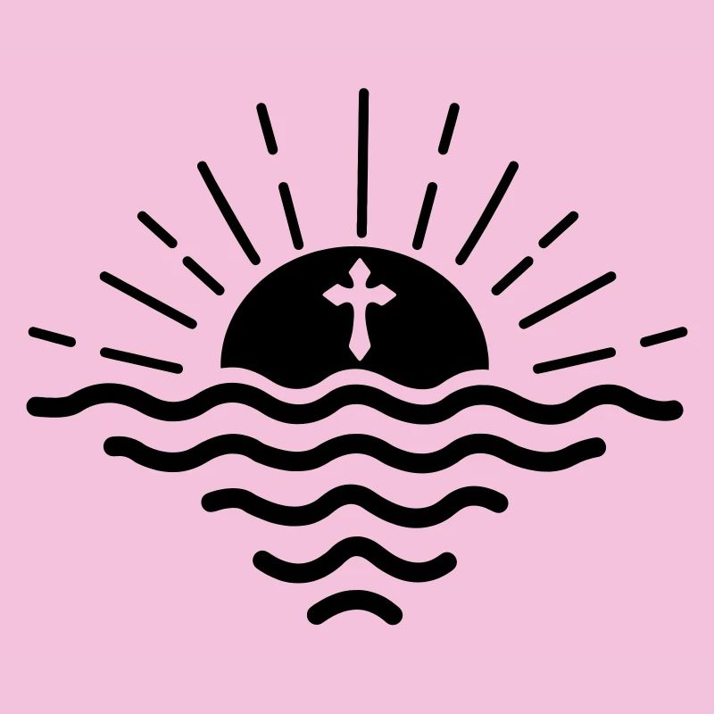 Croix de mer du coucher du soleil