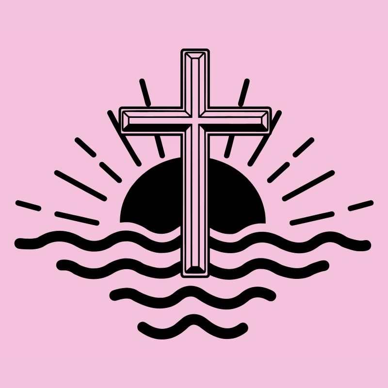 Coucher de soleil mer et Grande Croix