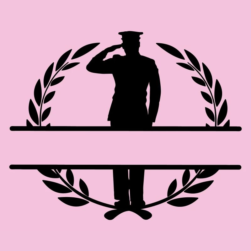 Salutation de respect dans la bannière de la couronne de laurier