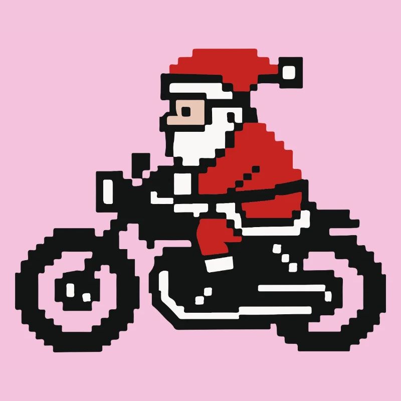Pull de Noël moche – Père Noël dans le style Retro Pixel
