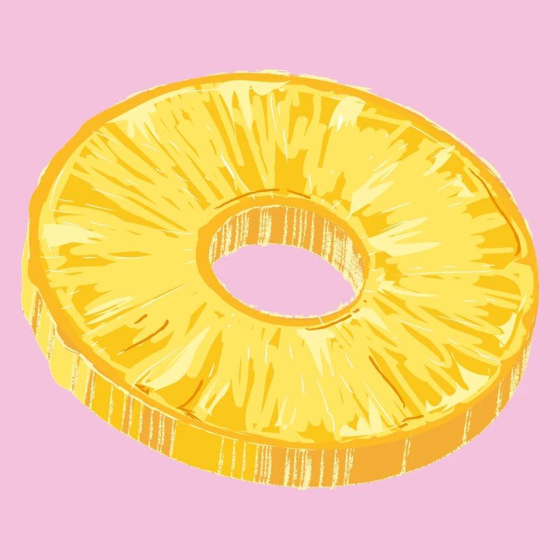 Tranche d’ananas dans un style d’illustration tropical
