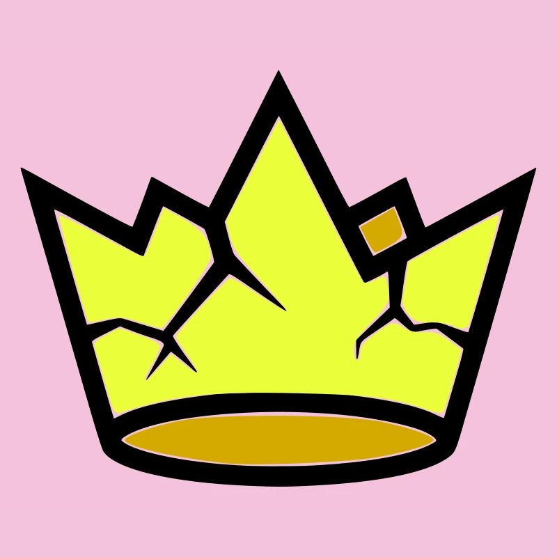 Broken Crown Grunge Cracked Vector