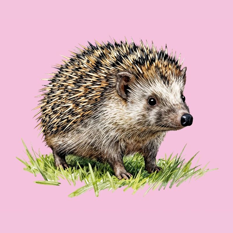 Aquarell Igel im Gras