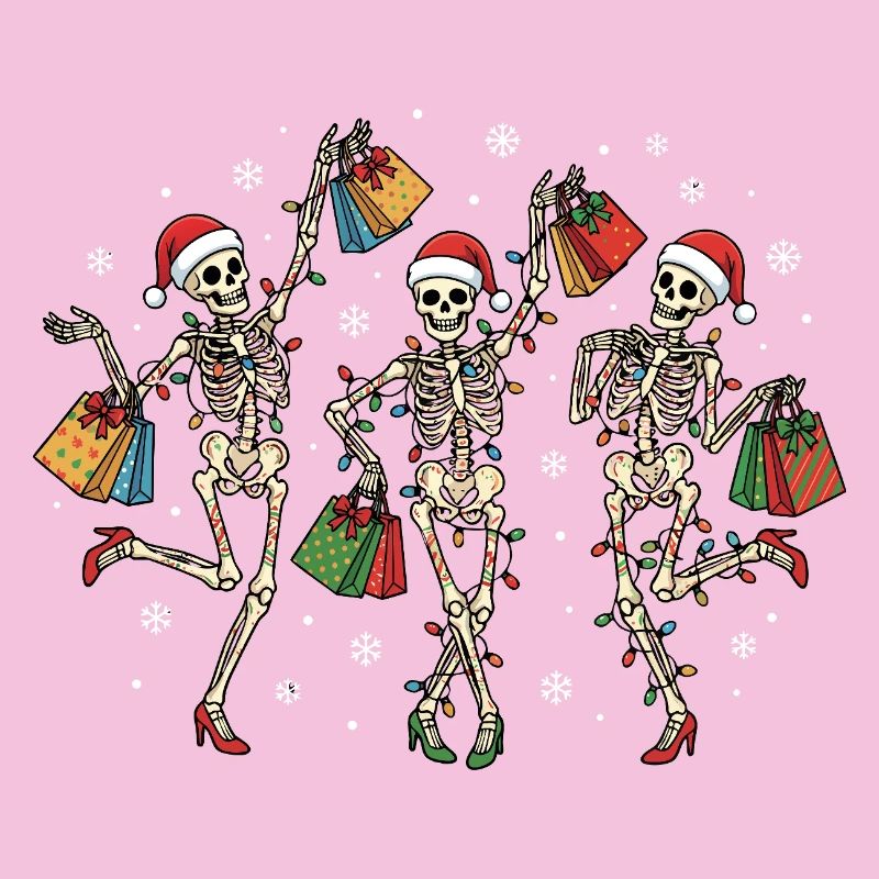 Dancing skeleton shoppers