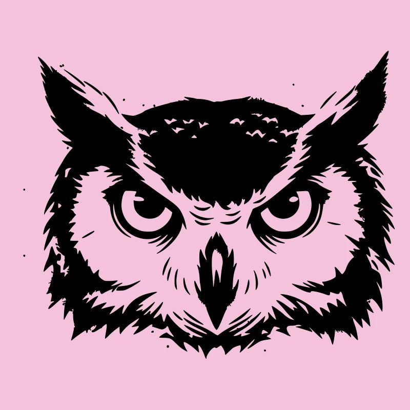 Owl Head Eagle Owl Silhouette