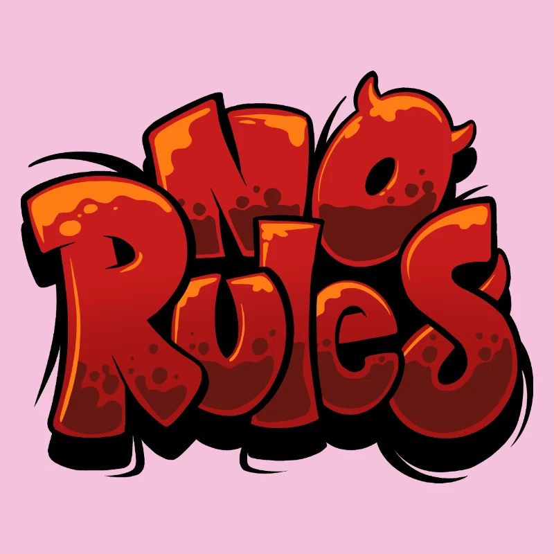 No rules Graffiti Rouge Urbain