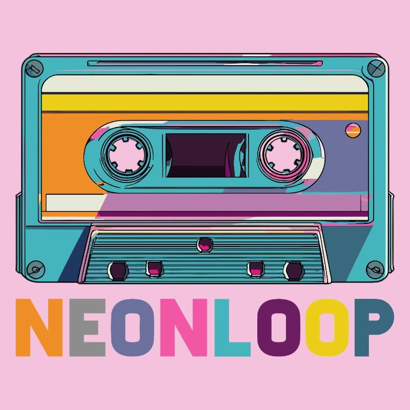 Neon Loop Kassettendesign