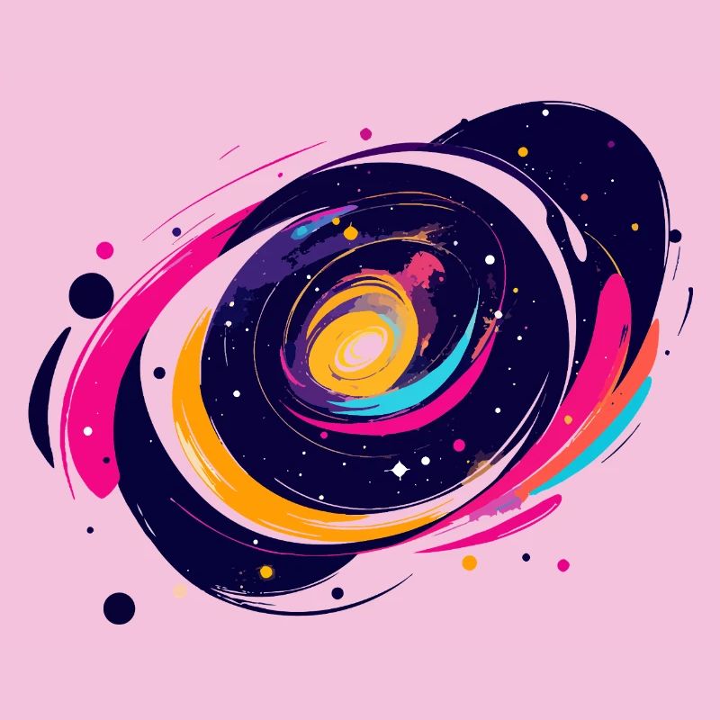 Color Swirl Galaxy Outer Space Pattern