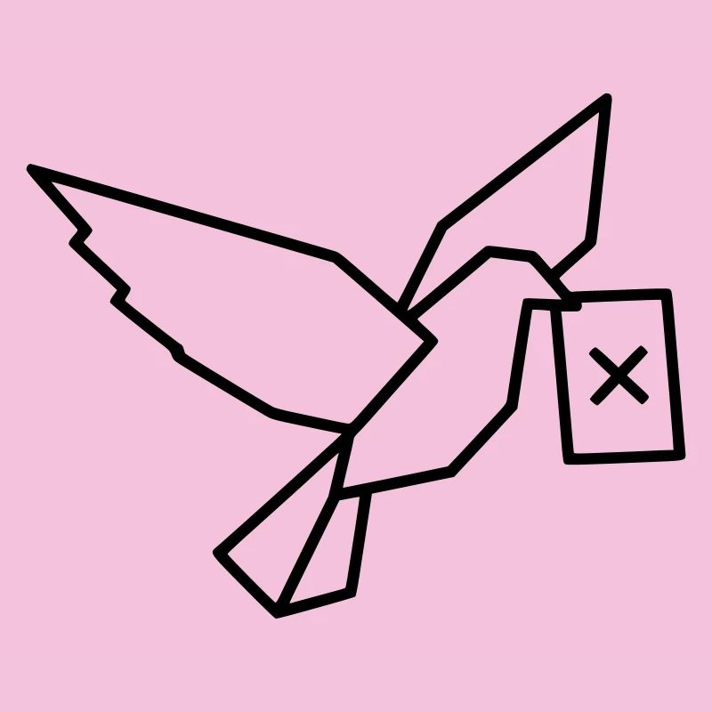 Brieftaube Wahlzettel Outline