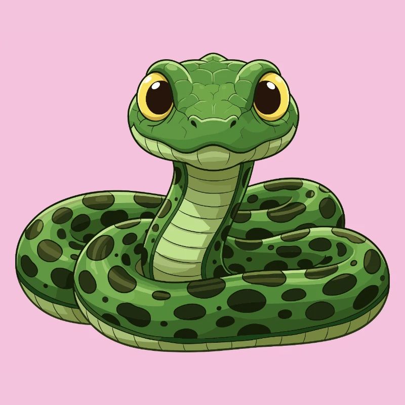 Serpent de dessin animé mignon