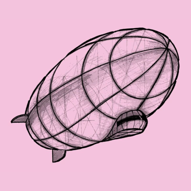 Zeppelin Zeichnung Perspektive