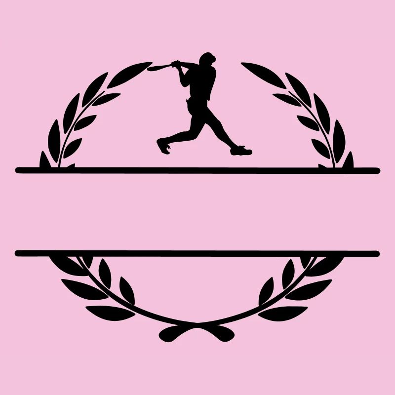Baseball player hitter monogram