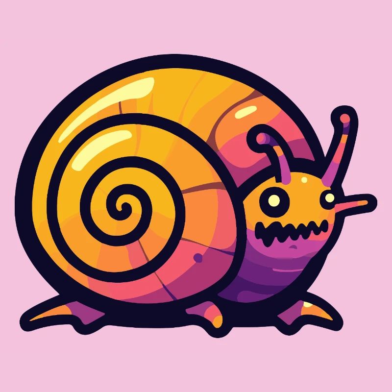 Snail Halloween Comic Funny