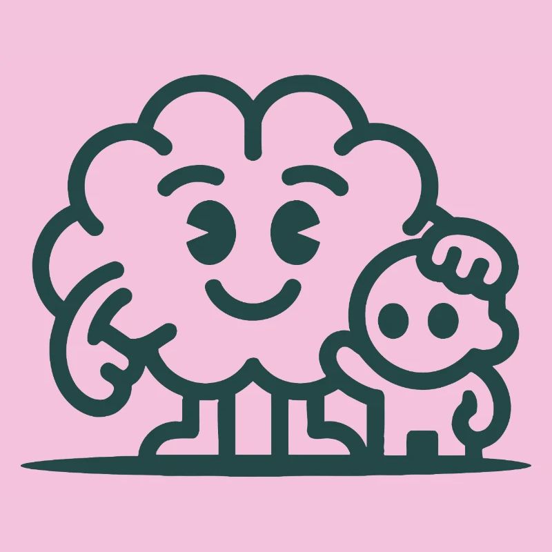 Friendly Cloud Duo Illustration