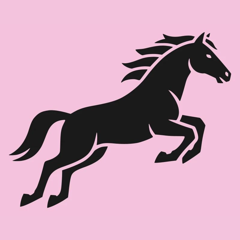 Springendes Pferd Silhouette