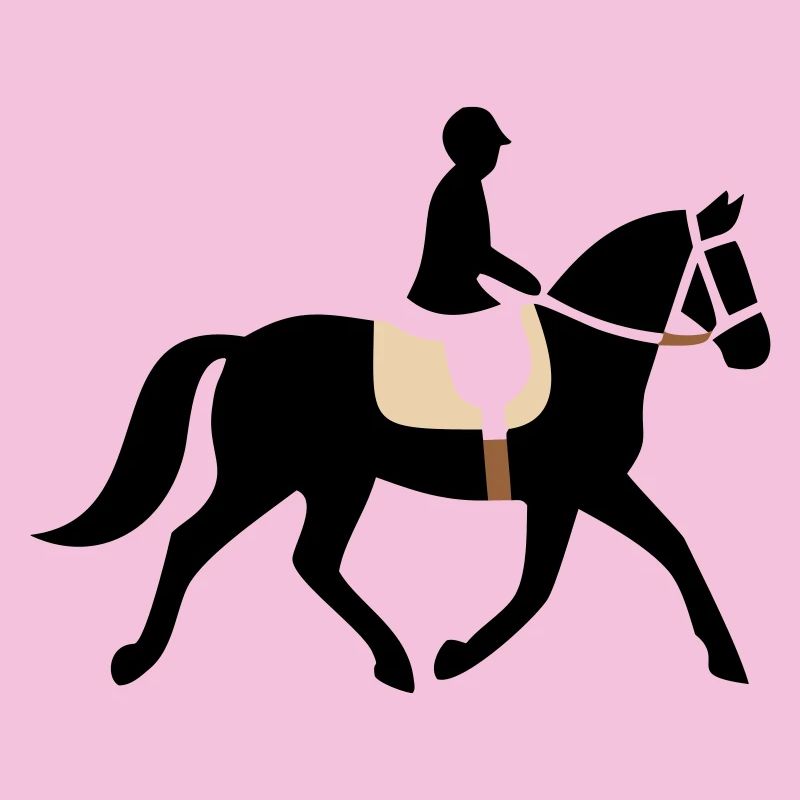 Reiter Pferd Silhouette Logo