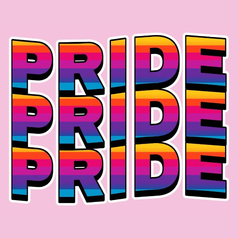 Pride Regenbogen Schriftzug