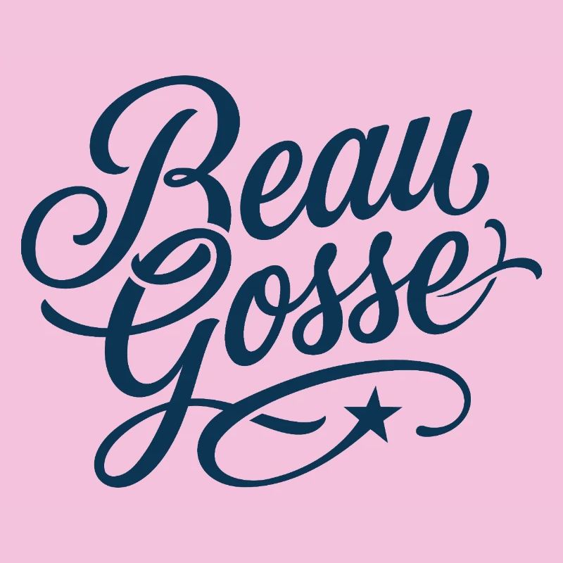 Beau Gosse Script Bleu