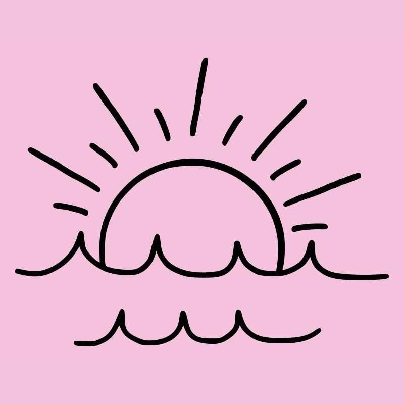 Soleil et vagues