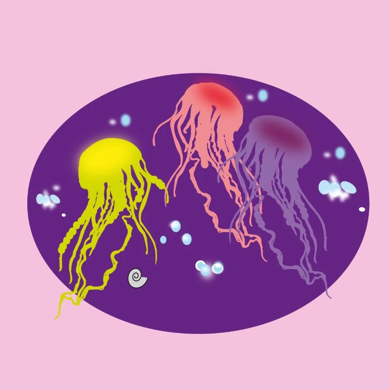 Méduse multicolore