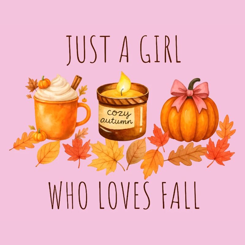 Nur ein Mädchen das Herbst liebt