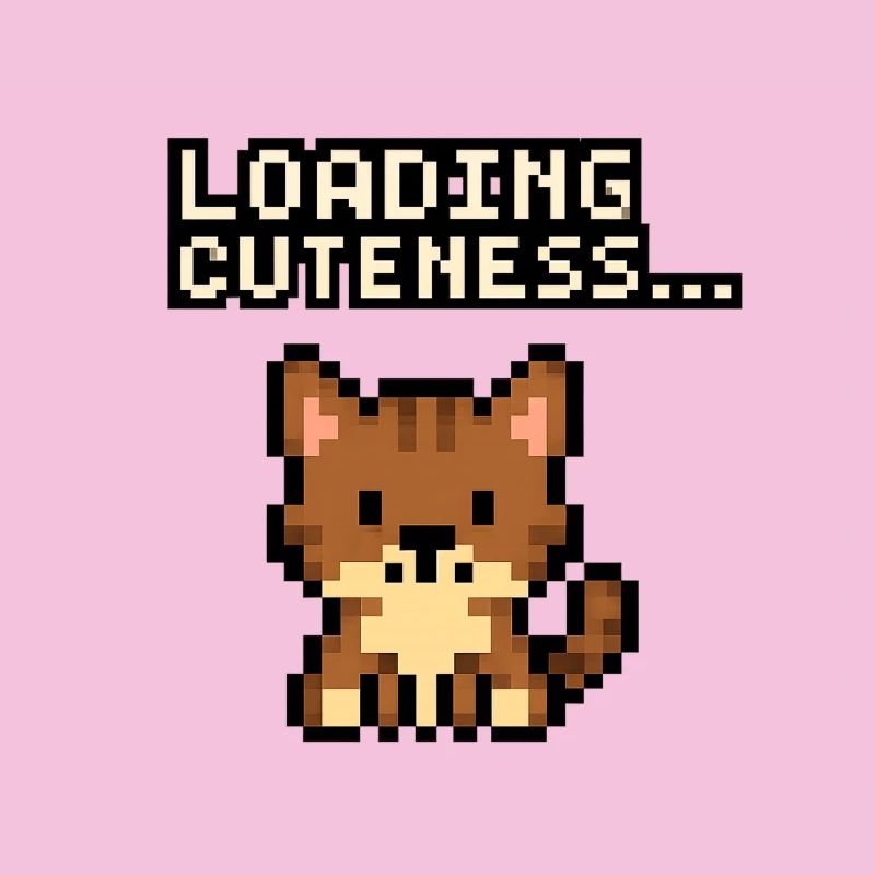 Loading time of the cuteness pixel cat