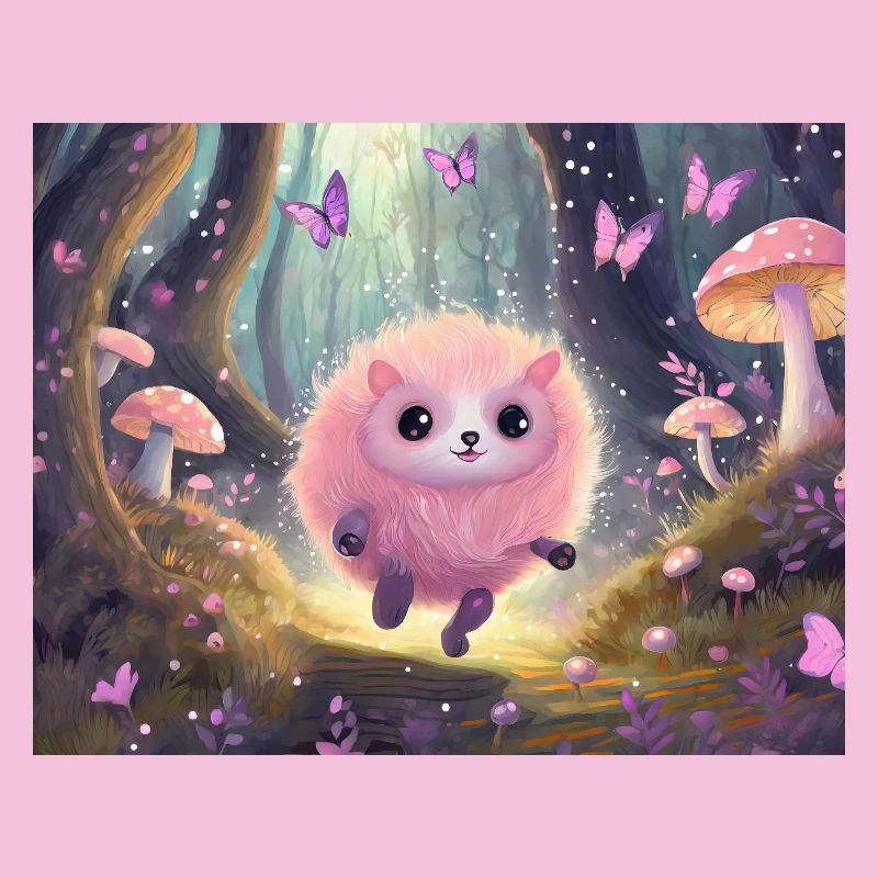 Fluffiges Waldkätzchen im Feenwald