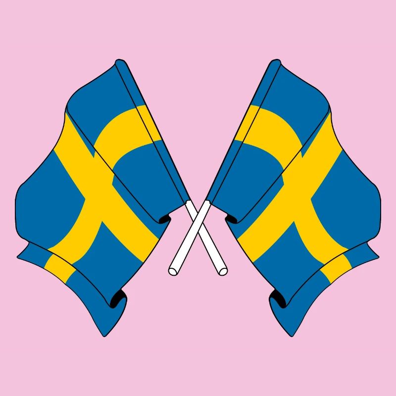 Two flags Sweden