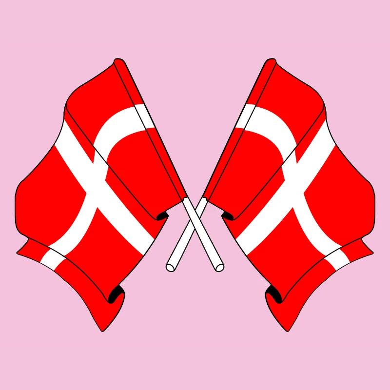 Two flags Denmark
