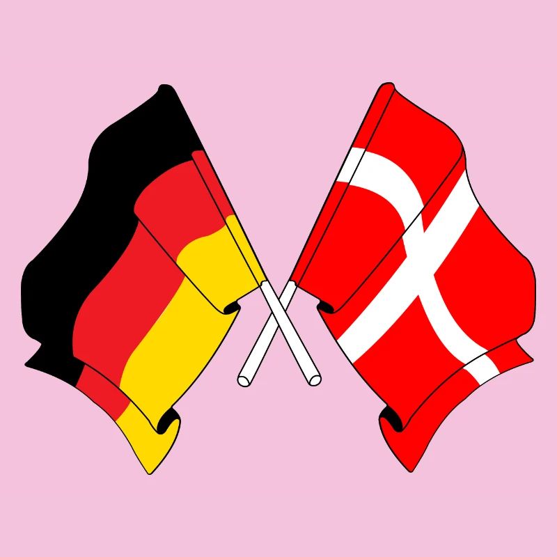 Drapeau de l’Allemagne et drapeau du Danemark